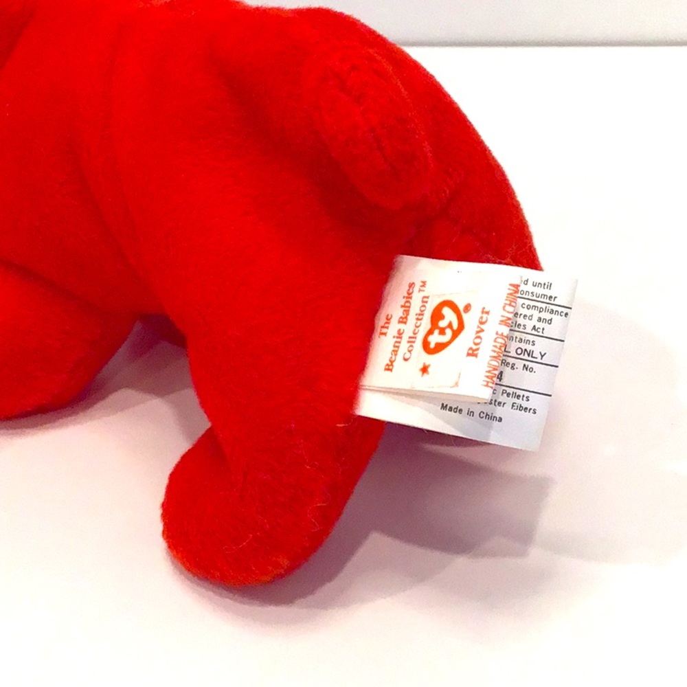 🦄 1996 TY “Rover” Beanie Baby Red Dog NWT - Picture 8 of 10